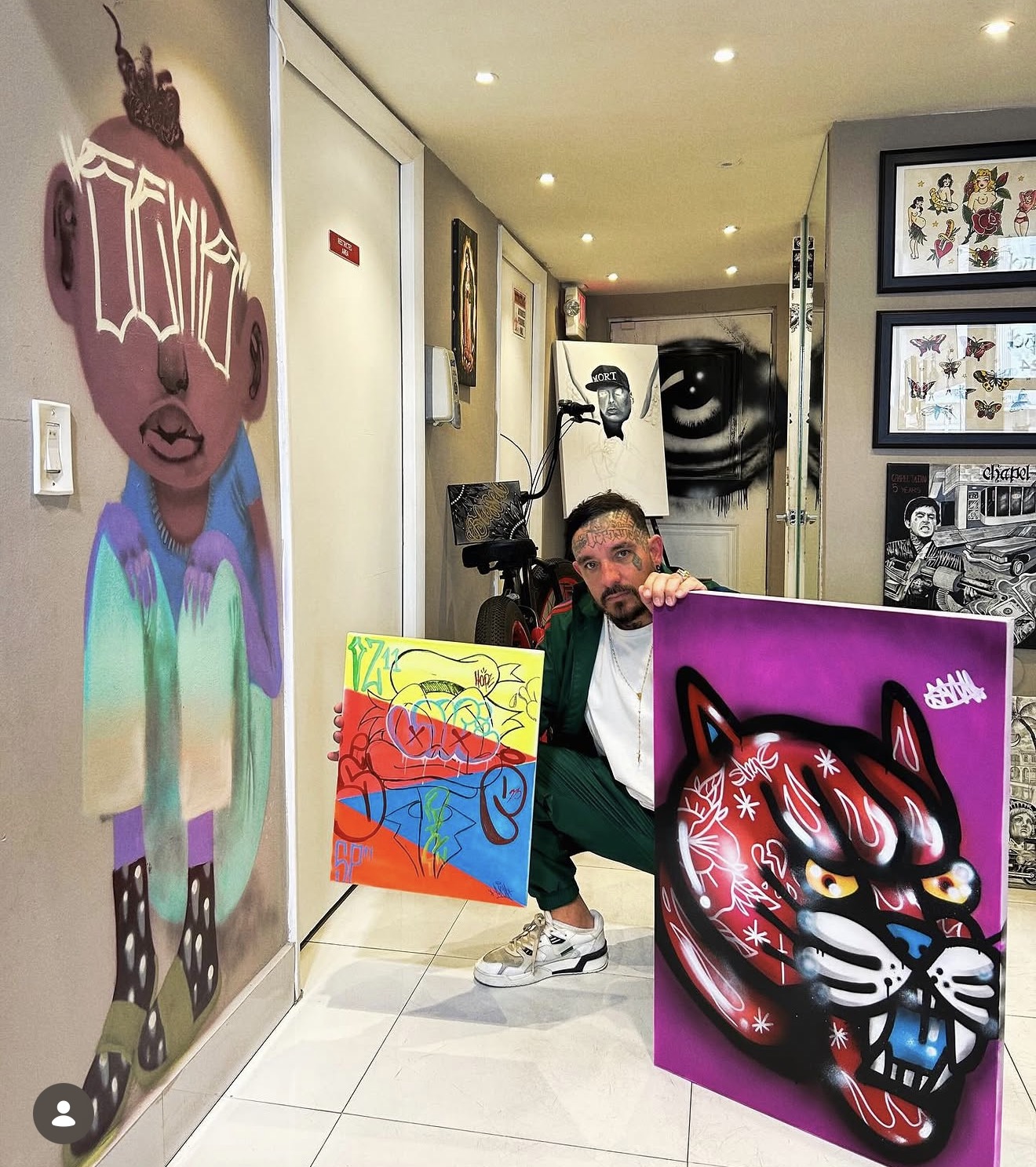 Inside Chapel Tattoos studio in Miami Beach